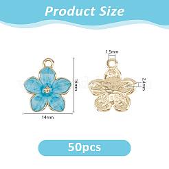 50Pcs Alloy Enamel Pendants&nbsp;ENAM-DC0002-36A