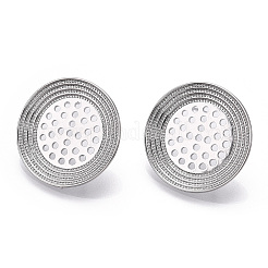 Brass Stud and Ring Earring Findings&nbsp;KK-C031-26P