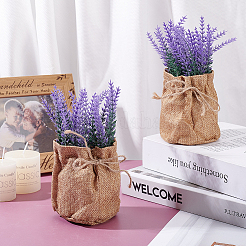 2Pcs Plastic Lavender Micro Landscape Scene Ornaments&nbsp;AJEW-GA0008-95