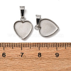 304 Stainless Steel Pendant Cabochon Settings&nbsp;STAS-D379-02A-P