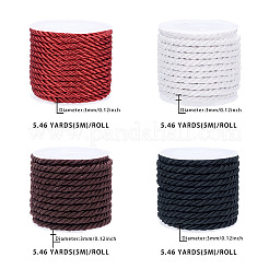 4 Rolls 4 Colors Polyester Cord&nbsp;OCOR-TA0002-63B