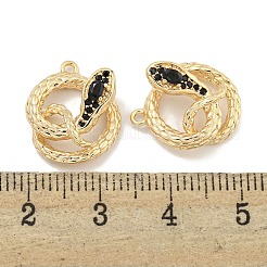 Brass Micro Pave Cubic Zirconia Pendants&nbsp;KK-S386-23G-01