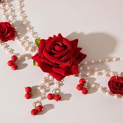 Cloth Flower Alloy Multi-Layered Chain Belts&nbsp;FS-WGC7D80-01