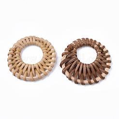 Handmade Reed Cane/Rattan Woven Linking Rings&nbsp;WOVE-Q075-01