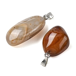 Natural Banded Agate Tumbled Stone Pendants&nbsp;GG-K002-06D