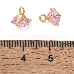 Brass Pave Cubic Zirconia Charms&nbsp;CU-CBABEB3-05G