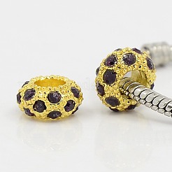 Alloy Rhinestone European Beads&nbsp;CPDL-H011