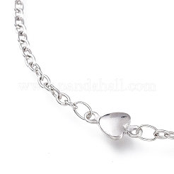 Tarnish Resistant 304 Stainless Steel Cable Chain Anklets&nbsp;AJEW-M026-13P