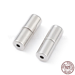 Anti-Tarnish Rhodium Plated 925 Sterling Silver Screw Clasps&nbsp;STER-K173-08P