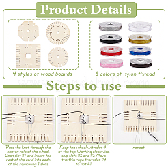 8 Rolls 8 Colors Nylon Thread for Jewelry Making&nbsp;DIY-FG0006-87