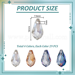 4 Colors Electroplate Transparent Glass Beads&nbsp;GLAA-GA0002-36A