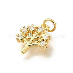 Rack Plating Brass with Cubic Zirconia Pendants&nbsp;KK-Z086-10G-01