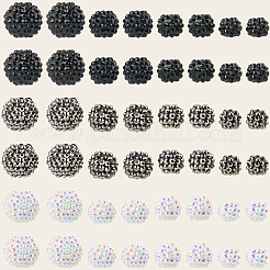 72Pcs 12 Styles Resin Rhinestone Beads&nbsp;RESI-PA0001-01