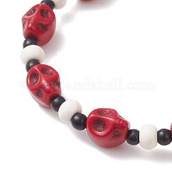 Synthetic Turquoise & Glass Seed Beads Bracelets&nbsp;BJEW-JB12170-02