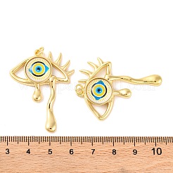 Rack Plating Brass Micro Pave Cubic Zirconia Pendants&nbsp;KK-H486-23G