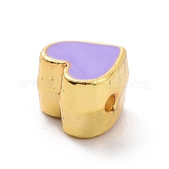 Eco-friendly Rack Plating Brass Enamel Beads&nbsp;KK-F843-30G-07