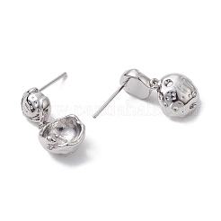 Brass Studs Earrings Findings&nbsp;KK-K360-31P