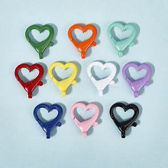 20Pcs 10 Colors Spray Printed Alloy Lobster Claw Clasps&nbsp;FIND-SC0017-42