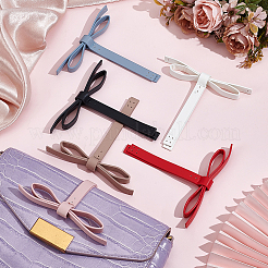 6Pcs 6 Colors Imitation Leather Bowknot Accessories&nbsp;DIY-CL0001-64