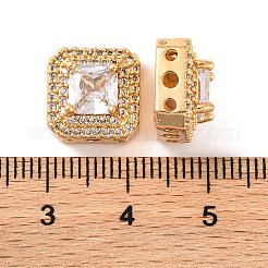 Brass Micro Pave Clear Cubic Zirconia Beads&nbsp;LS-KK-S389-29G