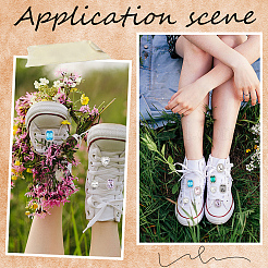 8Pcs 8 Styles Iron & Glass Shoe Buckle Clips&nbsp;FIND-CP0002-96