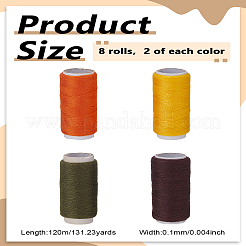 8 Rolls 4 Colors 402 Polyester Sewing Thread Cords for Cloth or DIY Craft&nbsp;OCOR-LP0001-49