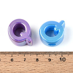 UV Plating Opaque Acrylic European Beads&nbsp;OACR-M027-03Q