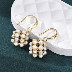 Brass Dangle Stud Earrings&nbsp;EJEW-F362-07G