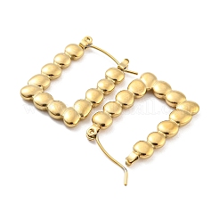 Rectangle Bubble 304 Stainless Steel Hoop Earrings for Women&nbsp;EJEW-C067-09G