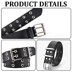 1Pc Star Eyelet PU Leather Waist Belts for Jeans&nbsp;AJEW-CL0005-63