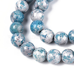 Dyed Synthetic Fossil Beads Strands&nbsp;G-T139-6mm-66G