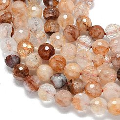 Natural Hematoid Quartz/Ferruginous Quartz Beads Strands&nbsp;G-B165-A06-8mm