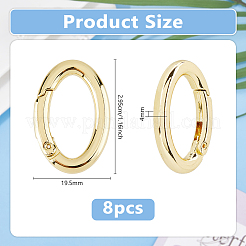 8Pcs Rack Plating Brass Springs Gate Rings&nbsp;KK-DC0004-77