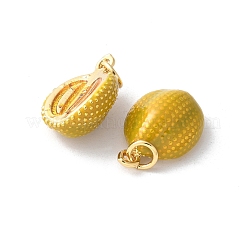 Brass Enamel Pendants&nbsp;KK-A252-38G-06
