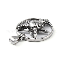 304 Stainless Steel Pendants&nbsp;STAS-K255-02AS