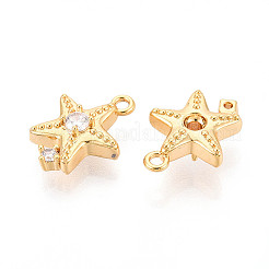 Brass Micro Pave Cubic Zirconia Charms&nbsp;KK-N263-99G