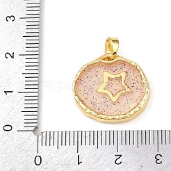 Transparent Epoxy Resin Brass Pendants&nbsp;LS-KK-B163-01G-04