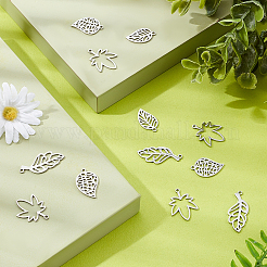 24Pcs 4 Style 304 Stainless Steel Pendants&nbsp;STAS-DC0005-88