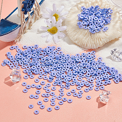 10 Strands Flat Round Handmade Polymer Clay Beads&nbsp;CLAY-PH0001-44M