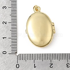 Brass Micro Pave Clear Cubic Zirconia Locket Pendants&nbsp;KK-L262-03G