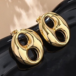 Oval 304 Stainless Steel Stud Earrings&nbsp;EJEW-A125-79B-G