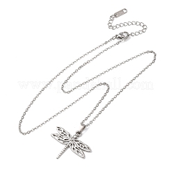 304 Stainless Steel Pendant Cable Chain Necklaces for Men Women&nbsp;NJEW-K308-03B-P