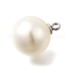 ABS Plastic Imitation Pearl Pendants&nbsp;FIND-H052-01H-01P
