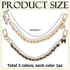 2Pcs ABS Plastic Imitation Pearl Bag Handles&nbsp;HJEW-HS00093