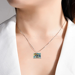 4Pcs 2 Styles Ion Plating(IP) 304 Stainless Steel Open Back Bezel Pendants&nbsp;STAS-LP0005-38