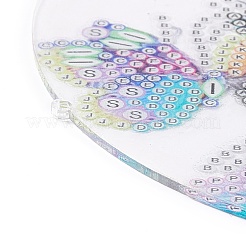 DIY Diamond Painting Hanging Woven Net/Web with Feather Pendant Kits&nbsp;DIY-I084-11