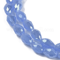 Opaque Solid Color Electroplate Glass Beads Strands&nbsp;LS-EGLA-N013-J10mm-B06
