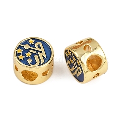 Brass Enamel European Beads&nbsp;KK-D421-02G