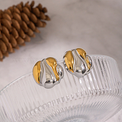 Nuggets 304 Stainless Steel Stud Earrings&nbsp;WQ1047