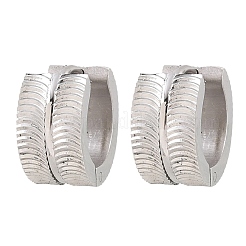 304 Stainless Steel Textured Hoop Earrings for Women&nbsp;EJEW-L307-10P